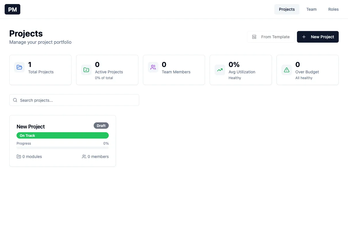 Local Project Manager App